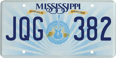 MS license plate JQG382