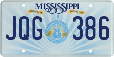 MS license plate JQG386