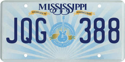 MS license plate JQG388
