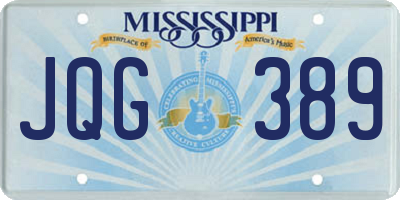 MS license plate JQG389