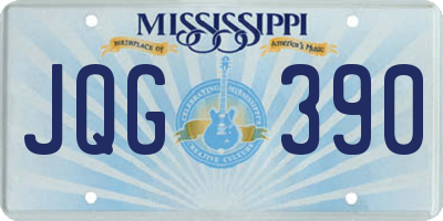 MS license plate JQG390