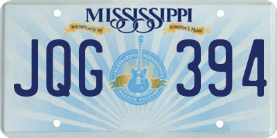 MS license plate JQG394