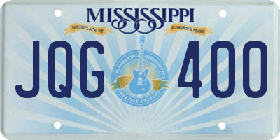 MS license plate JQG400