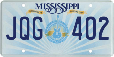 MS license plate JQG402
