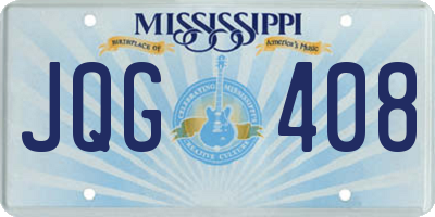 MS license plate JQG408