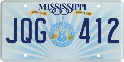 MS license plate JQG412