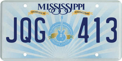 MS license plate JQG413