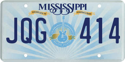 MS license plate JQG414