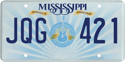 MS license plate JQG421