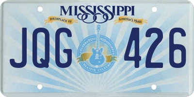 MS license plate JQG426