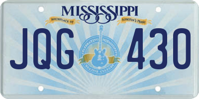 MS license plate JQG430