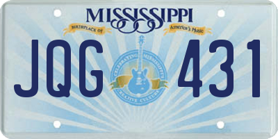 MS license plate JQG431
