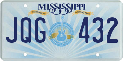 MS license plate JQG432