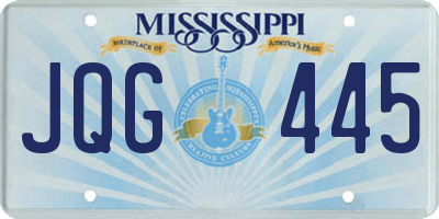 MS license plate JQG445