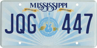MS license plate JQG447