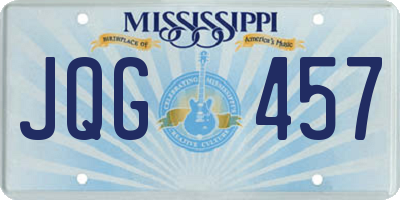 MS license plate JQG457