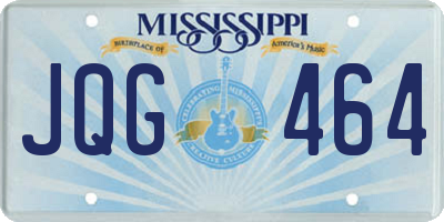 MS license plate JQG464