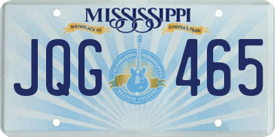 MS license plate JQG465