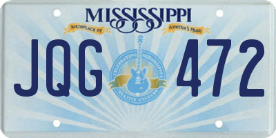 MS license plate JQG472