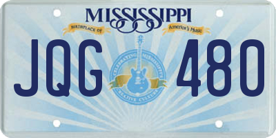 MS license plate JQG480
