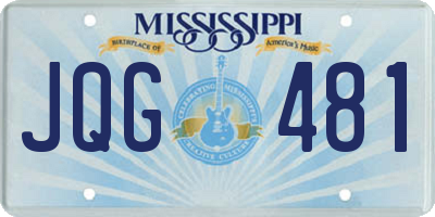 MS license plate JQG481