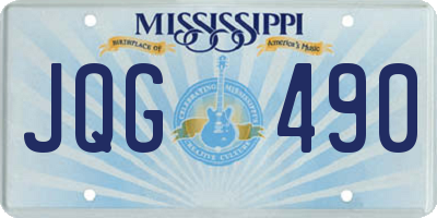 MS license plate JQG490