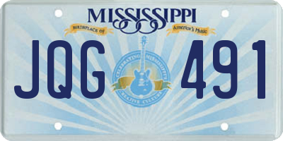 MS license plate JQG491