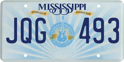 MS license plate JQG493