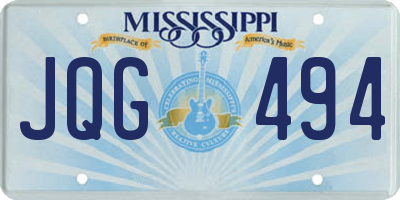 MS license plate JQG494
