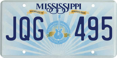 MS license plate JQG495