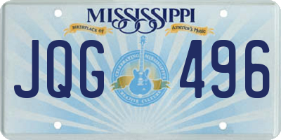 MS license plate JQG496