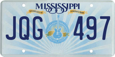 MS license plate JQG497