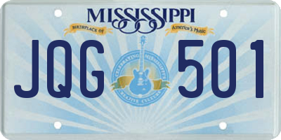 MS license plate JQG501