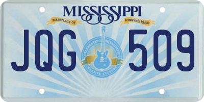 MS license plate JQG509