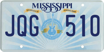 MS license plate JQG510
