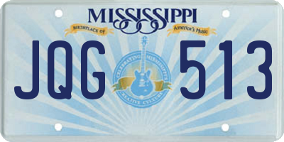 MS license plate JQG513
