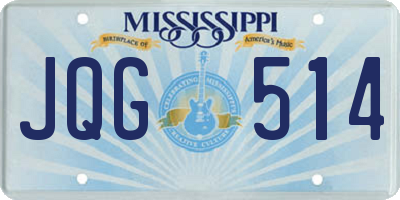 MS license plate JQG514