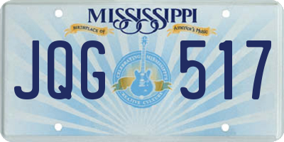 MS license plate JQG517
