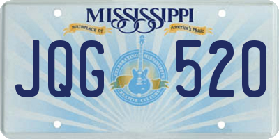 MS license plate JQG520