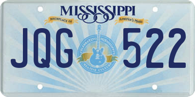 MS license plate JQG522