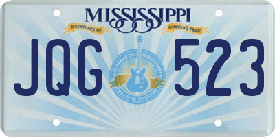 MS license plate JQG523