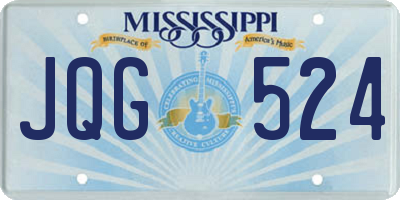 MS license plate JQG524