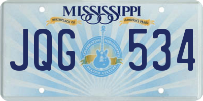 MS license plate JQG534