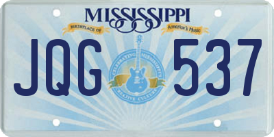MS license plate JQG537