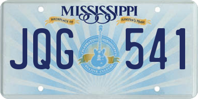 MS license plate JQG541