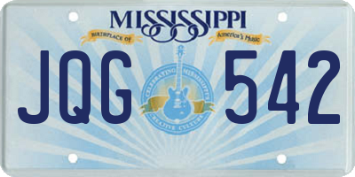 MS license plate JQG542