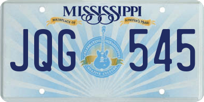 MS license plate JQG545