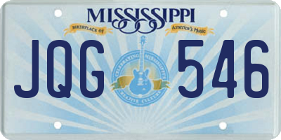 MS license plate JQG546