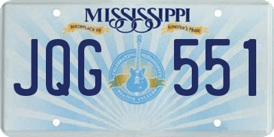 MS license plate JQG551