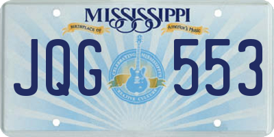 MS license plate JQG553